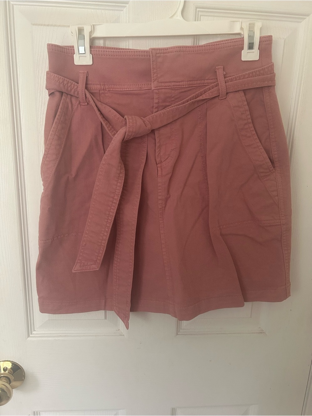 LOFT Petites Soft Pink Denim Casual Skirt